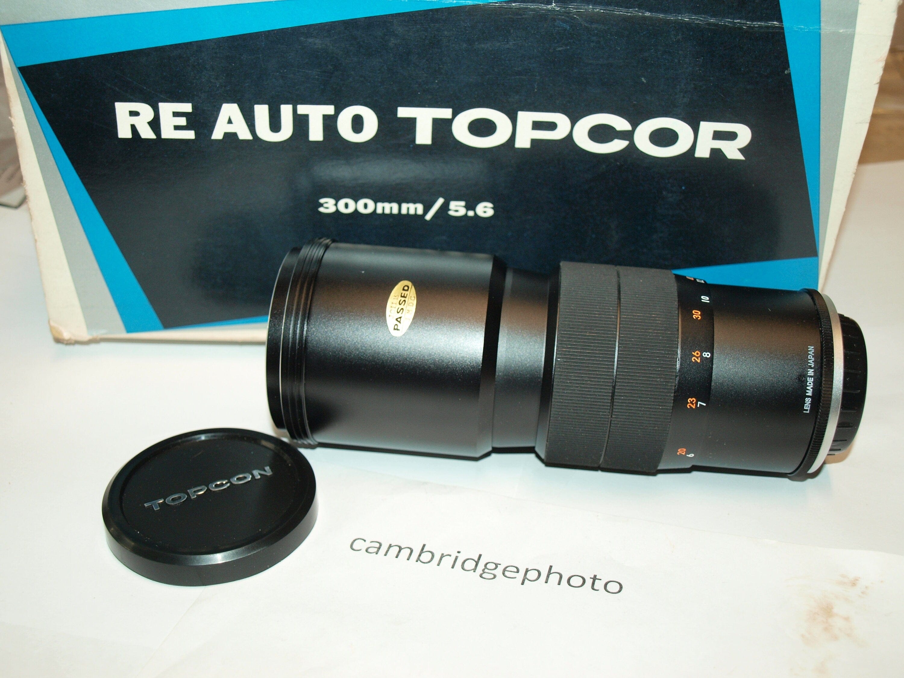 Topcon NEW old stock 300mm f5.6 Topcon Topcor Tokyo Kogaku auto  RE telephoto lens