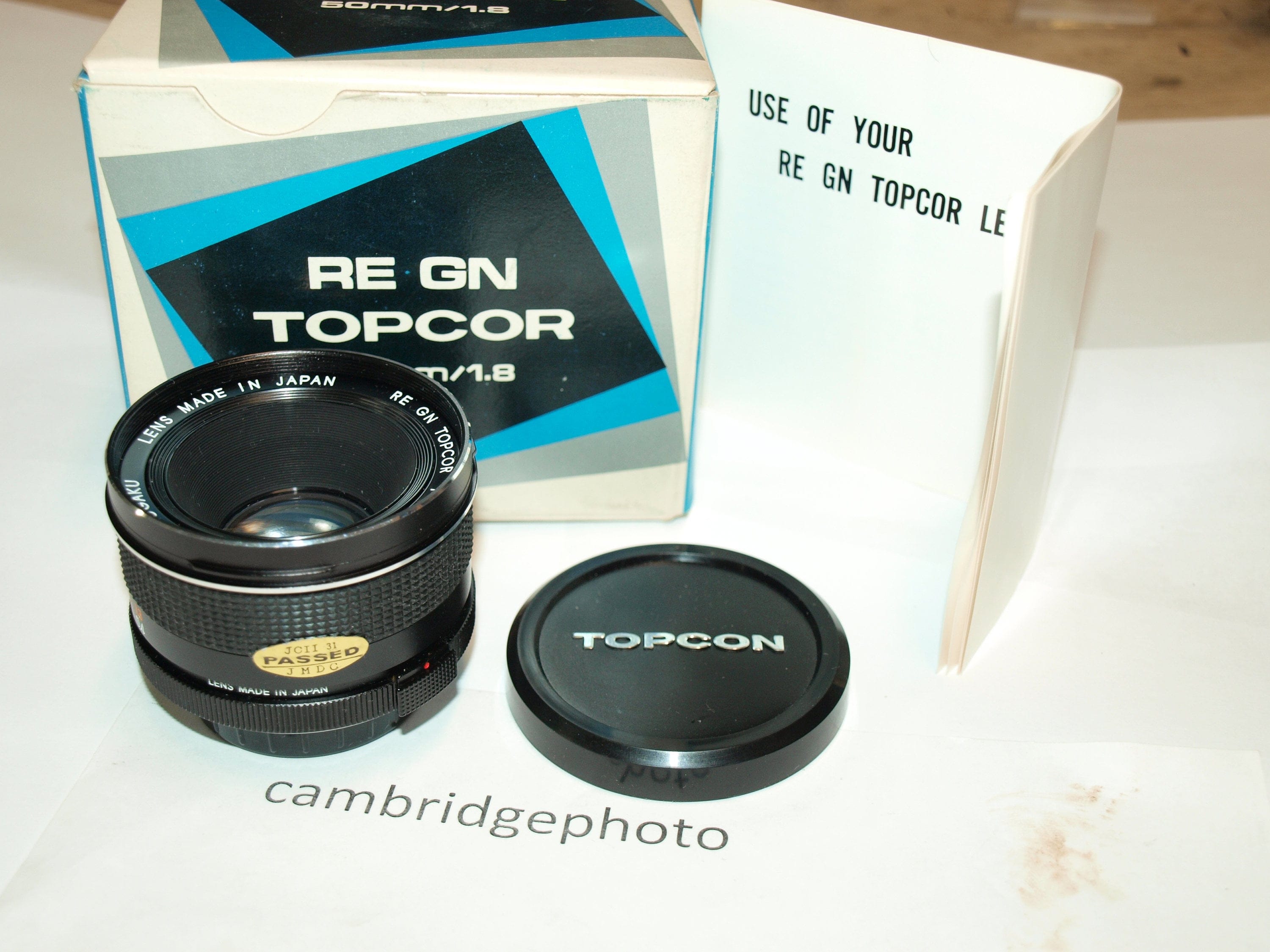 Topcon NEW old stock 50mm f1.8 Topcon Topcor Tokyo Kogaku auto GN RE lens