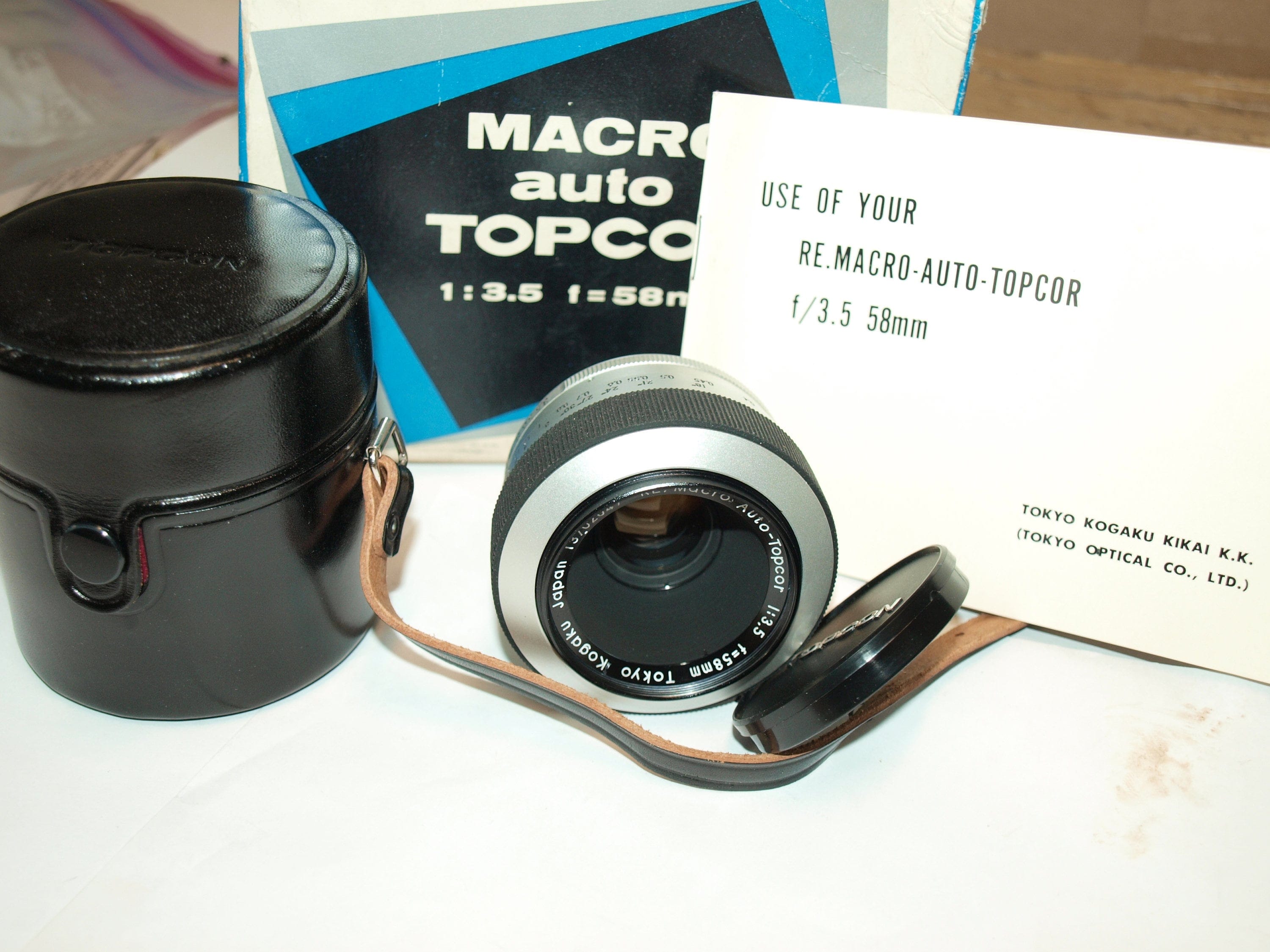 Topcon NEW old stock 50mm f3.5 Topcon Topcor Tokyo Kogaku auto MACRO  RE lens
