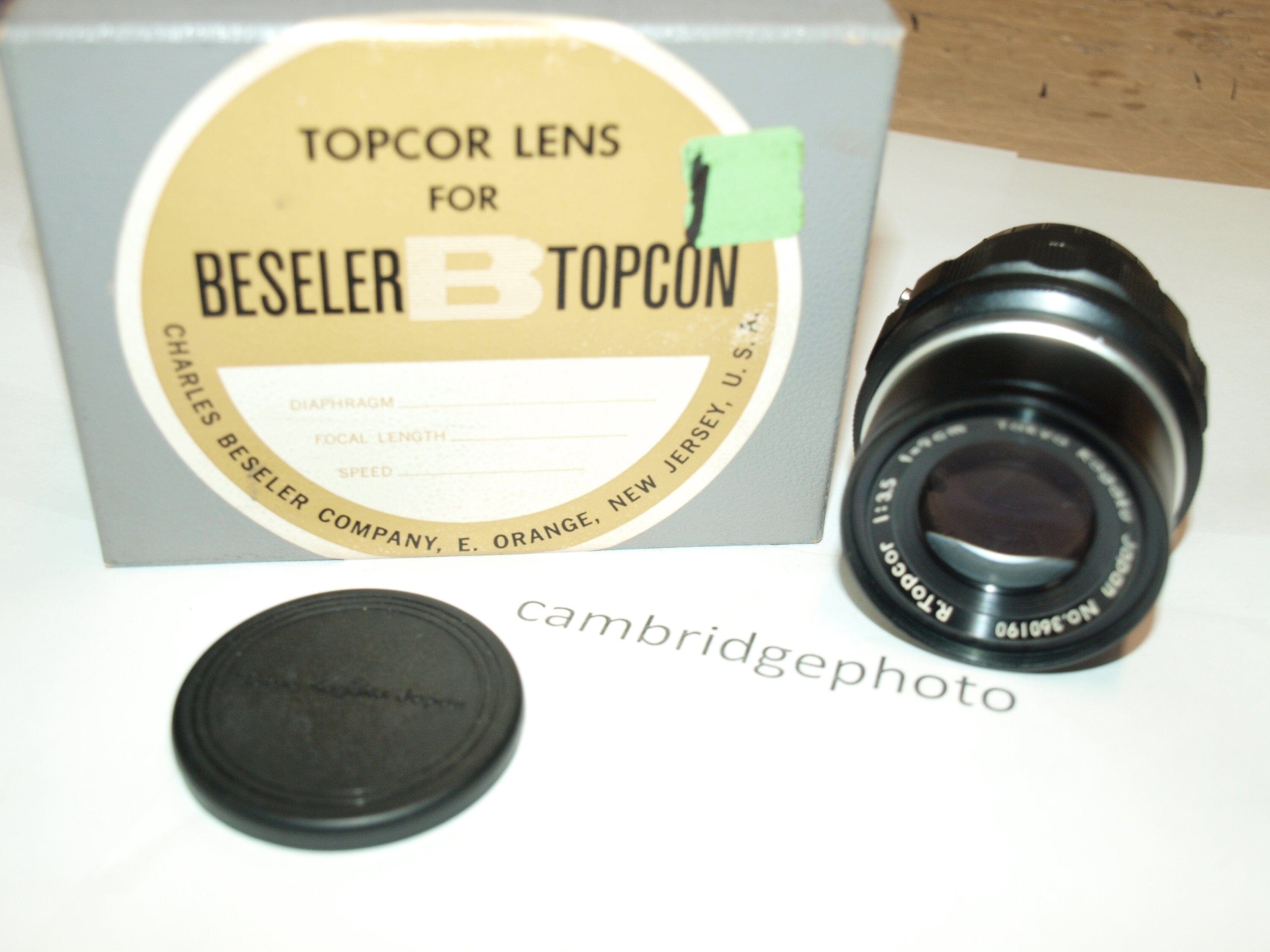 Topcon NEW old stock 90cm 90mm f3.5 Topcon Topcor Tokyo Kogaku auto R lens