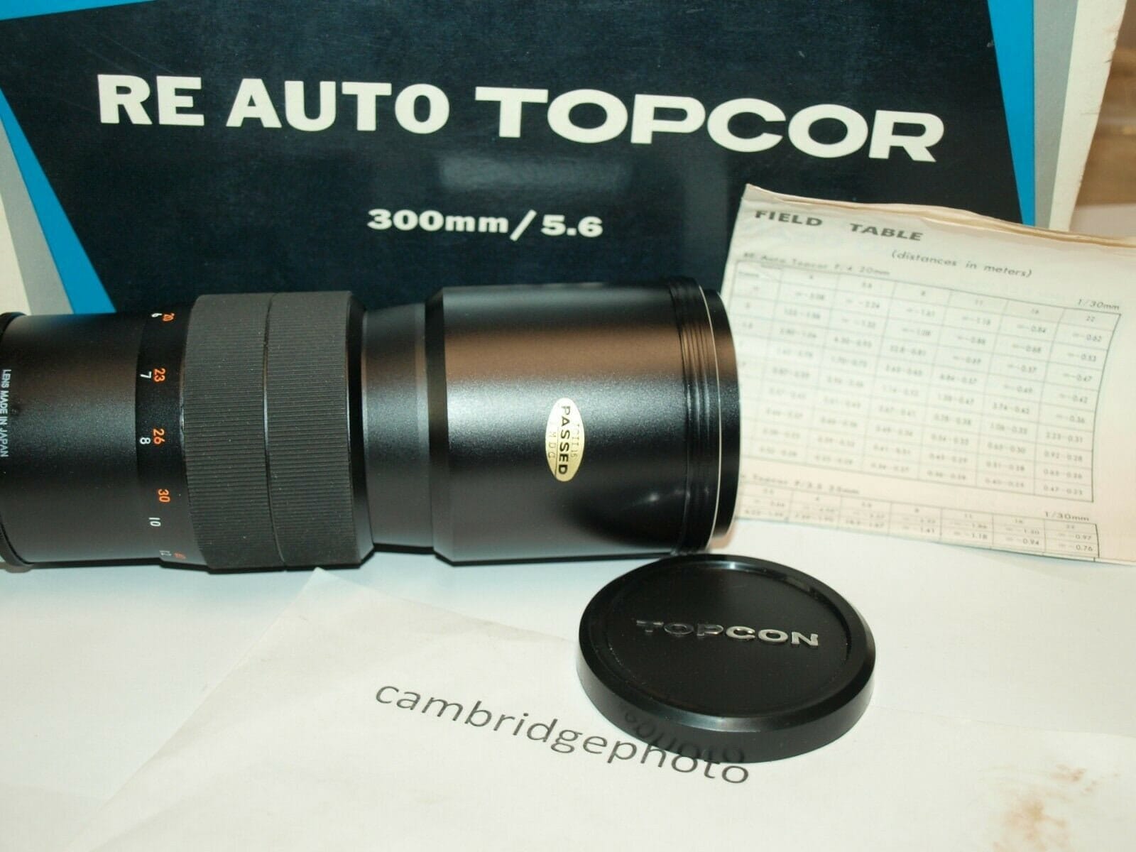 Topcon NEW Tokyo Kogaku To[con 300mm F5.6 TOPCOR RE Lens in box