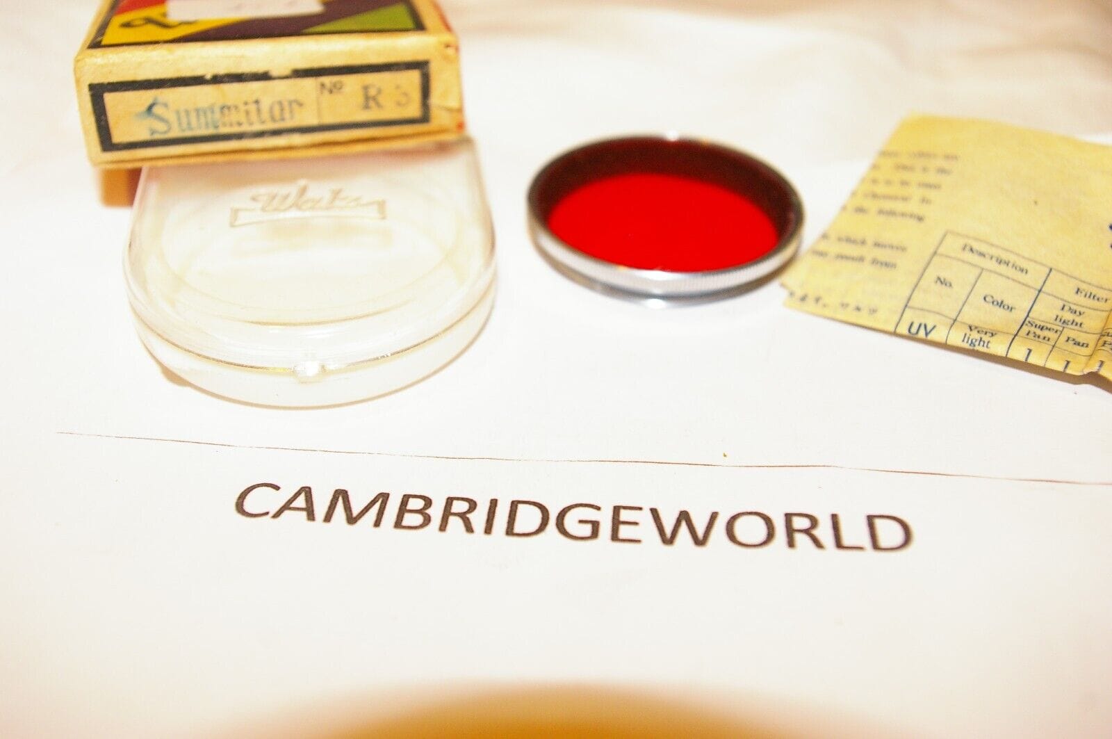 Walz Cameras & Photo:Lenses & Filters:Lens Hoods RED FILTER for LEICA LEITZ 50mm F2.0 SUMMITAR  LENS NEW OLD STOCK SCREW in SIZE