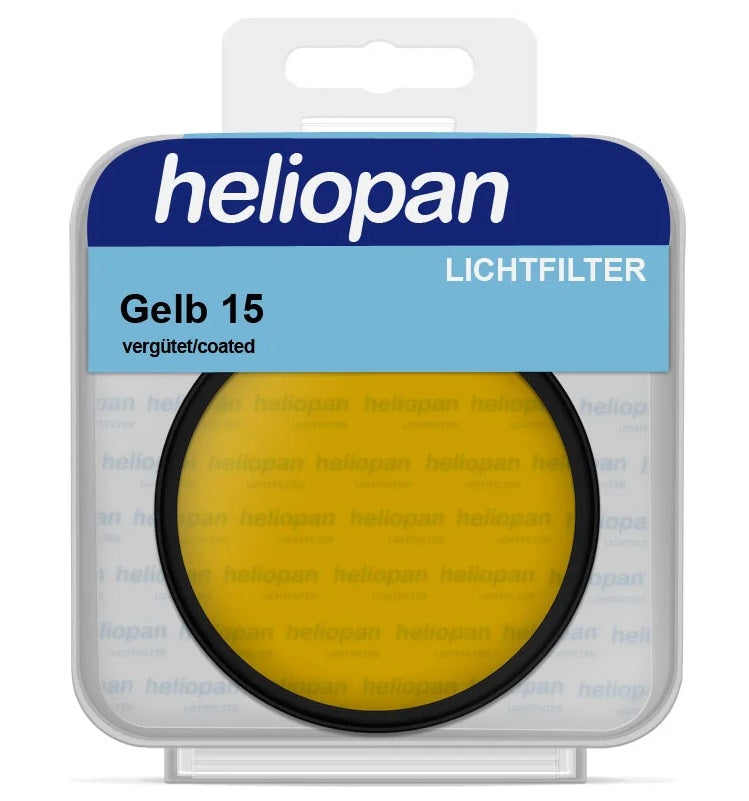 Heliopan 62mm Dark Yellow Filter (15) Schott Glass for B+W Photography